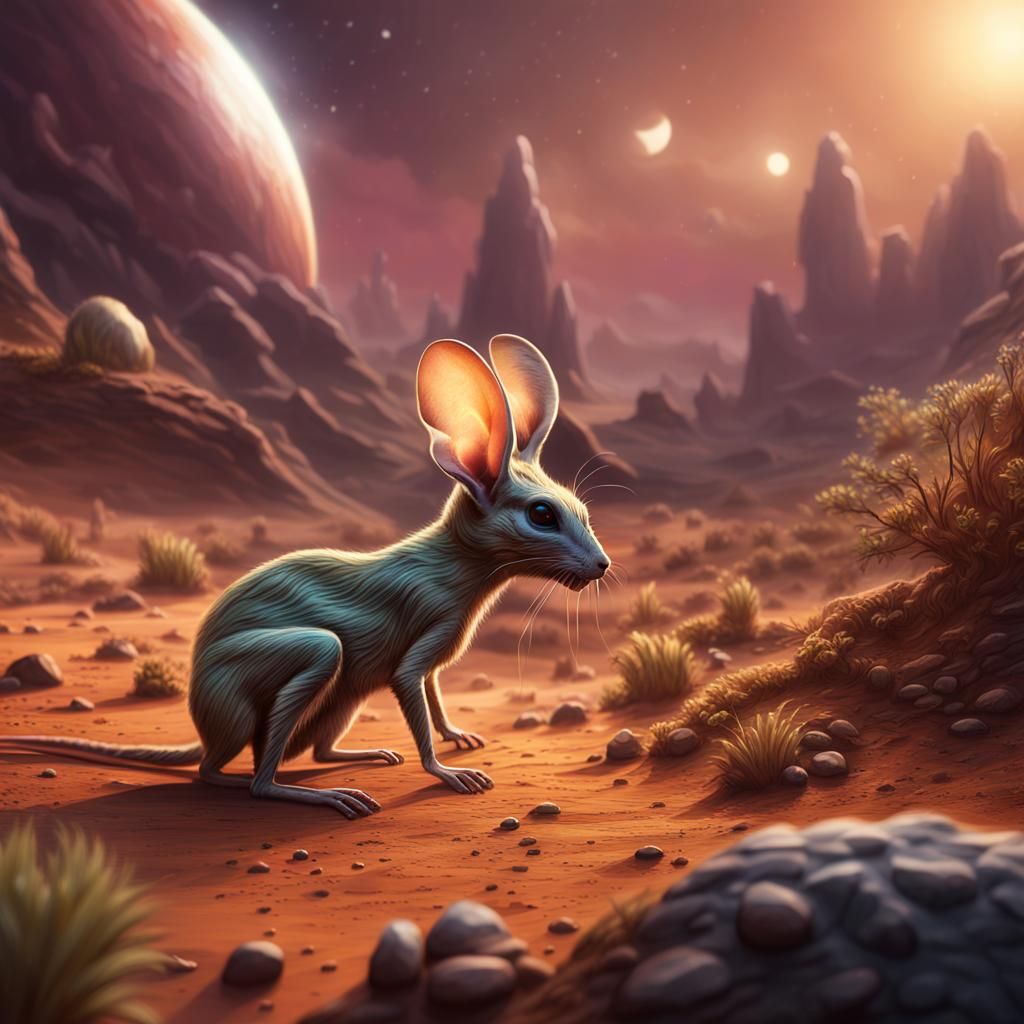 Alien Planet: Jerboa Creatures in Speculative Concept Art