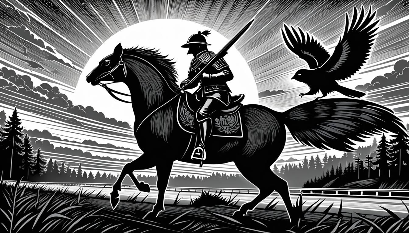 Create an image with extreme detail reminiscent of woodcut, ...