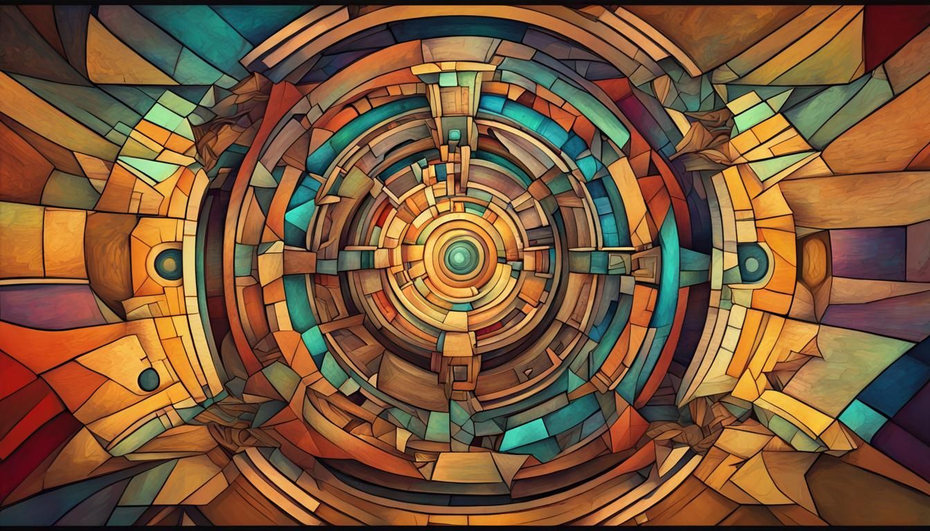 ancient Mycenae, ball of thread, cel-shaded 8K resolution Artrift aurora astral post-apocalyptic, clockpunk cubist triad...