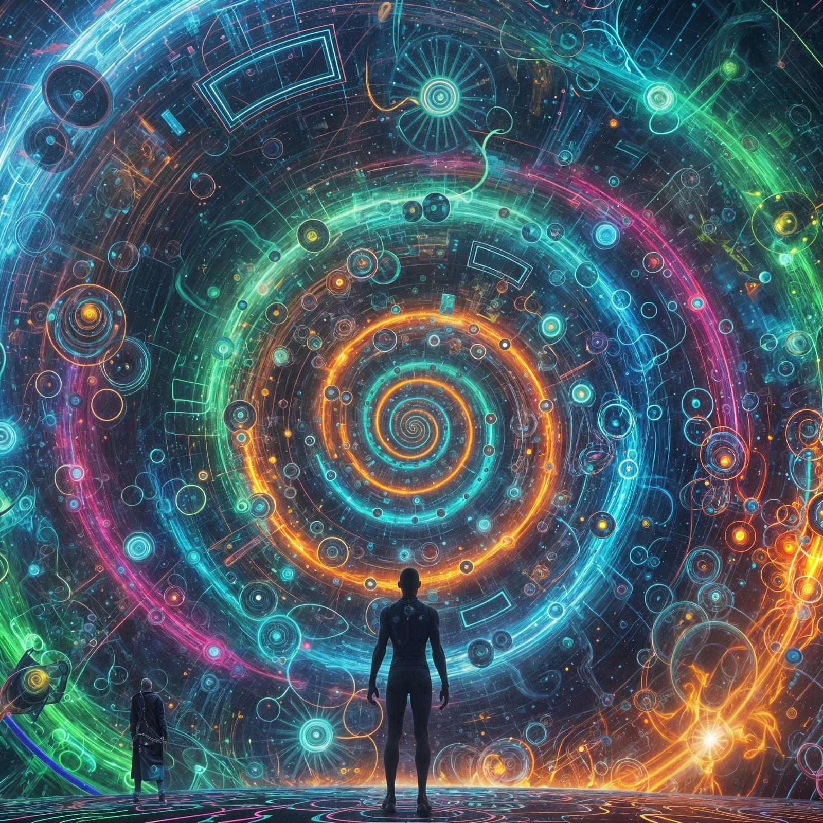 Psychedelic Spiral: A Visionary Digital Artwork