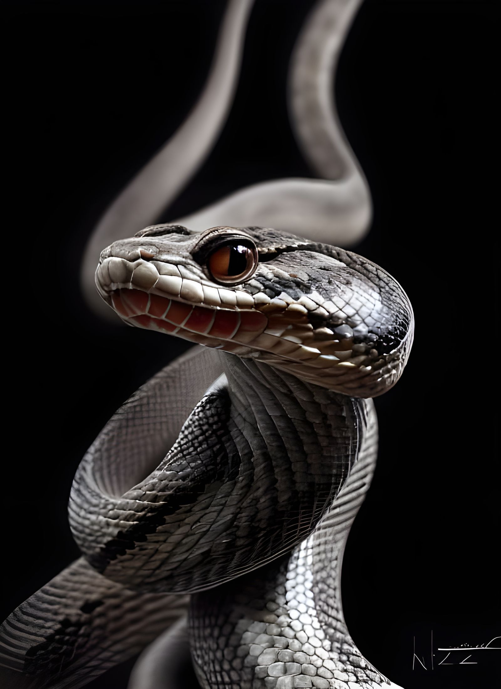 Detailed Snake Photography in Hyperrealistic Style