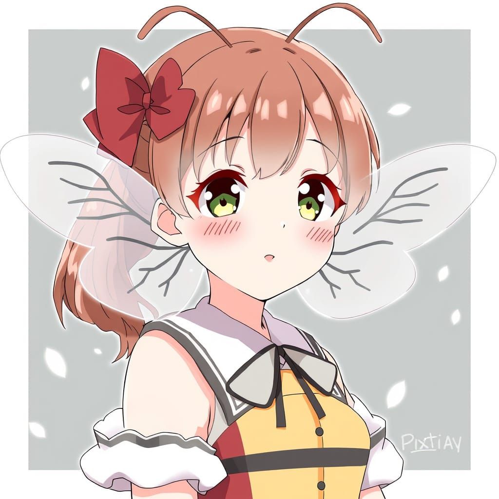 Bee Girl Bishoujo in Anime Style