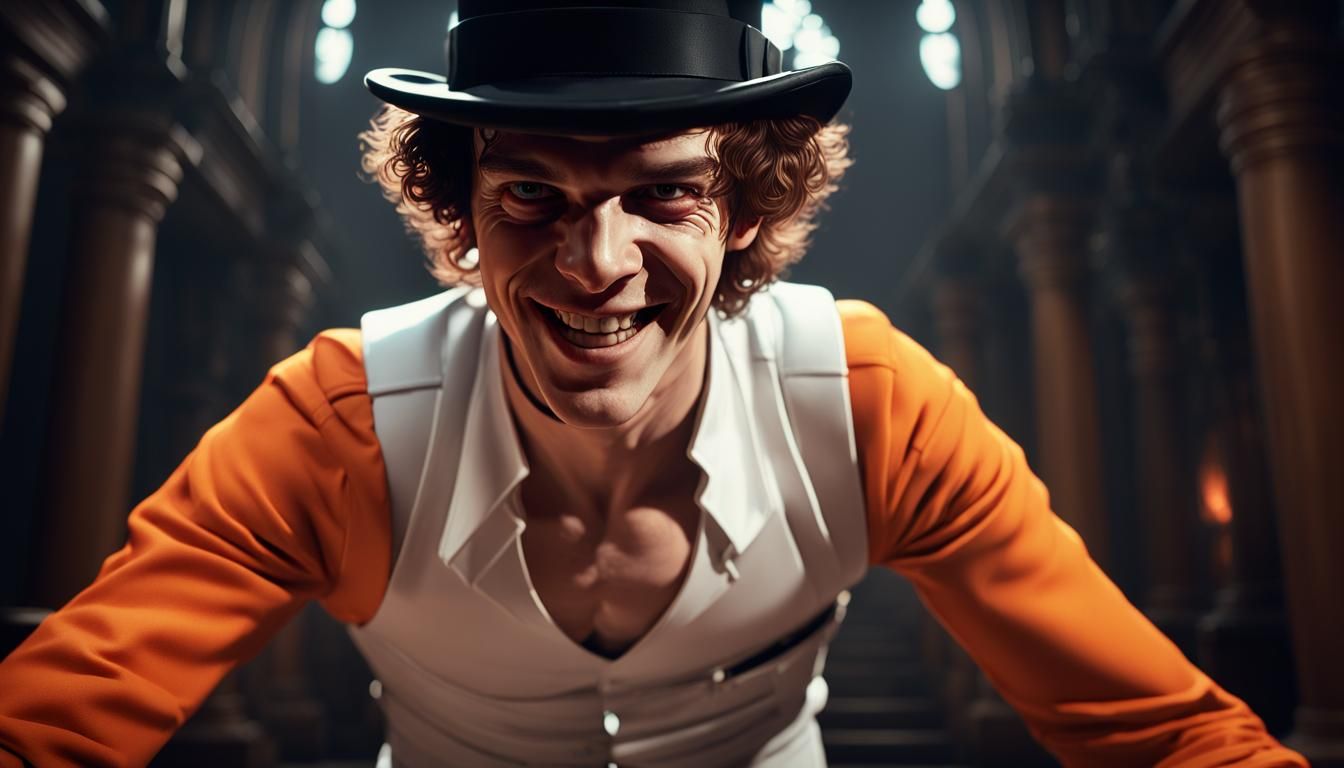 Alex from Clockwork Orange in Dark Fantasy Art