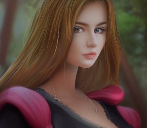 Realistic High Resolution Portrait of a Beautiful Woman