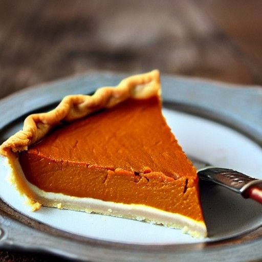 Delicious Homemade Pumpkin Pie Still Life