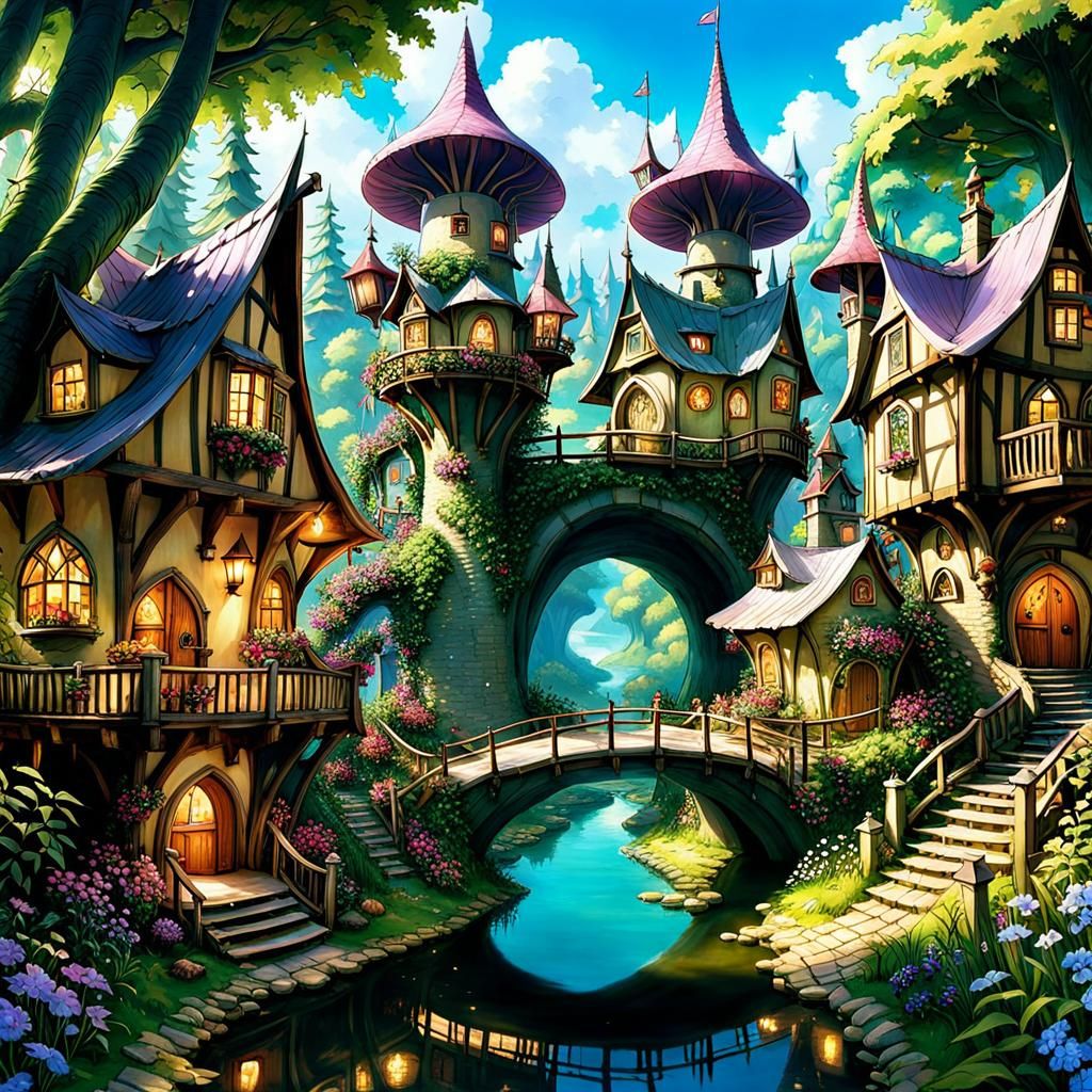 Magical Fairycore Village Life in Riverine Forest