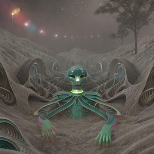 Psychedelic Surreal Television in 3D CGI