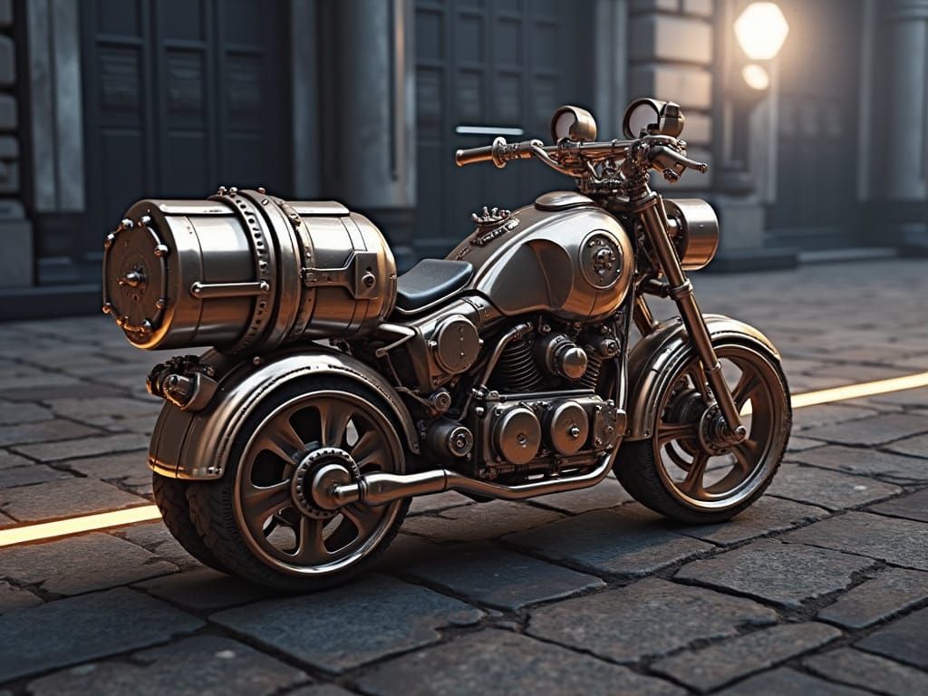 Steampunk Masterpiece in Polished Metal