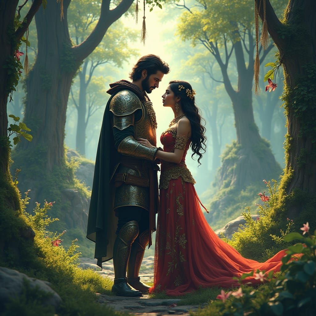 Vis and Ramin in Lush Fantasy Forest