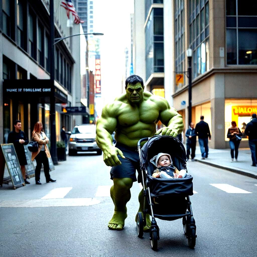 Hulk in "Dad mode"