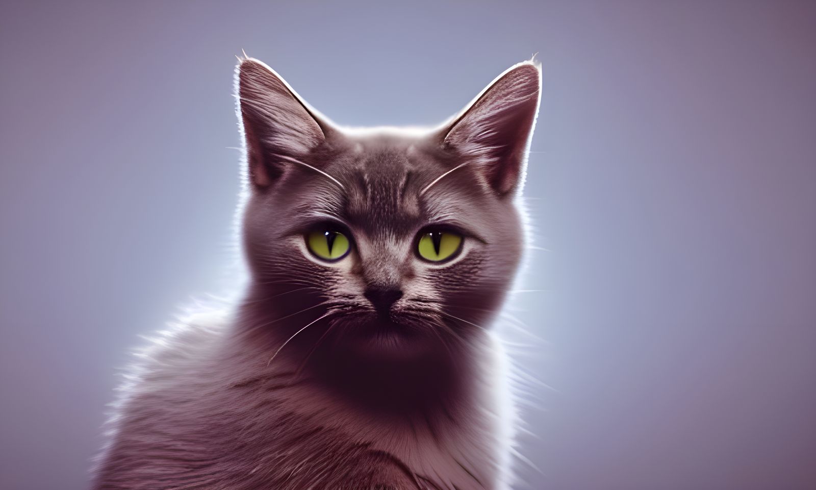 Realistic Photo of a Cute Cat with Volumetric Lighting
