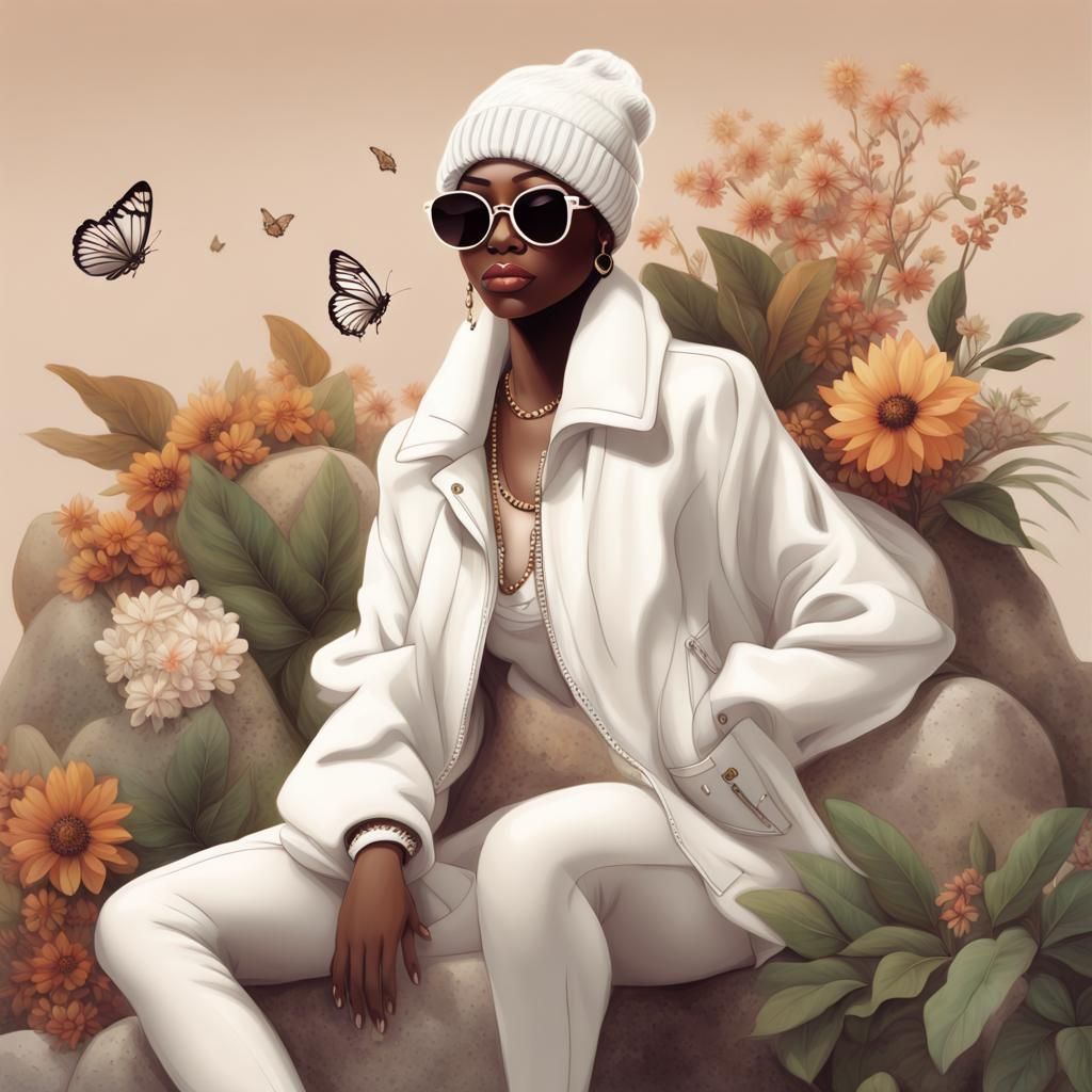 Modern African Profile Interface in Digital Art