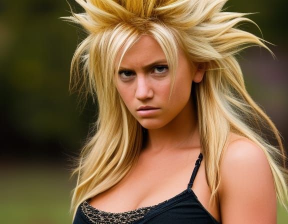 Realistic and Beautiful Super Sayayin female in a combat on ...