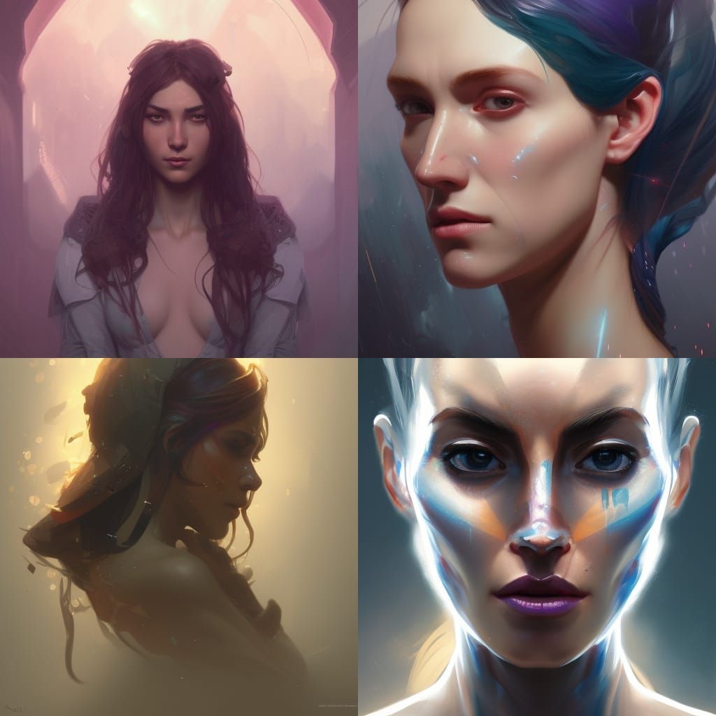 Detailed Portrait with Dynamic Lighting, Trending Art