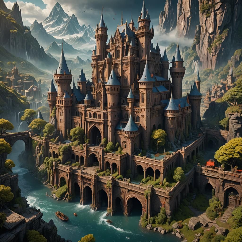 Fantastical Movie Poster Concept Art in Deep Color