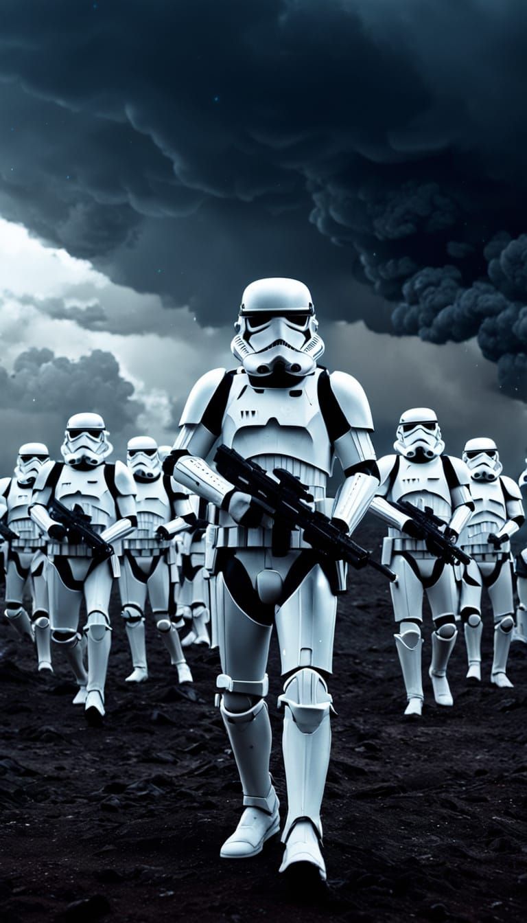 Stormtroopers Prepare for Battle in Epic Sci-Fi Scene