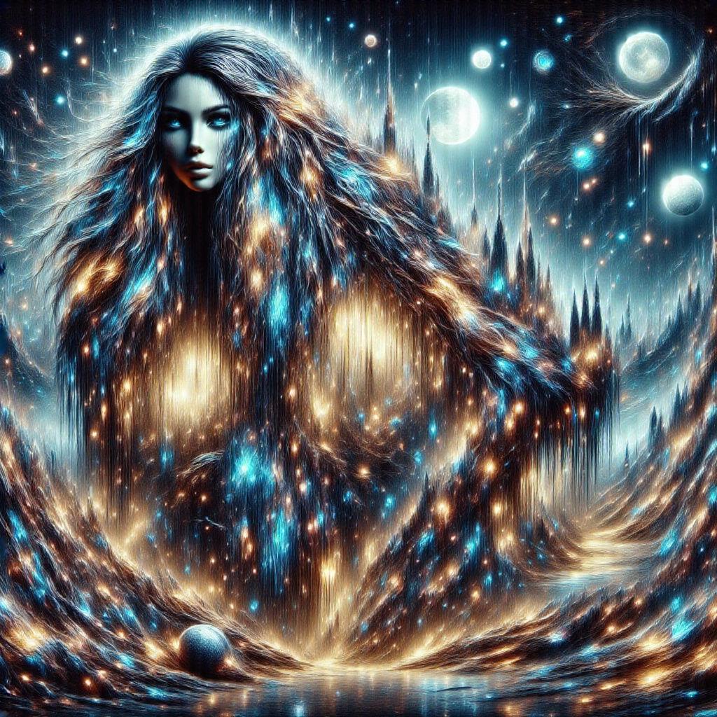 Seashell Bakery with Mermaid Chef in Alphonse Mucha Style