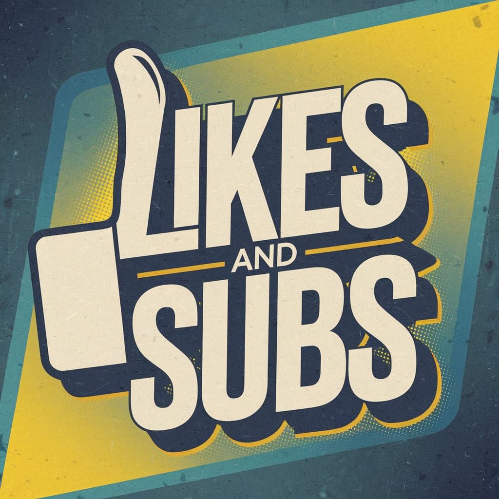 Retro Ad for Likes and Subs in 1950s Style