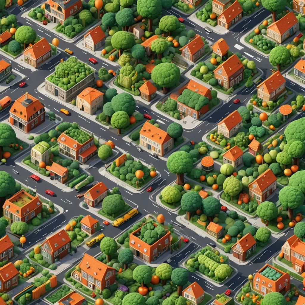 Vegetable City: A Fantastical Food Metropolis