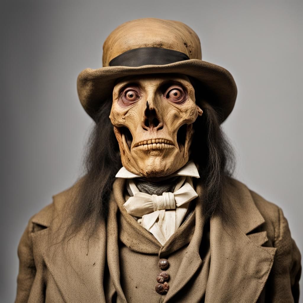 Macabre Horror: Taxidermied Jeremy Bentham Mummy