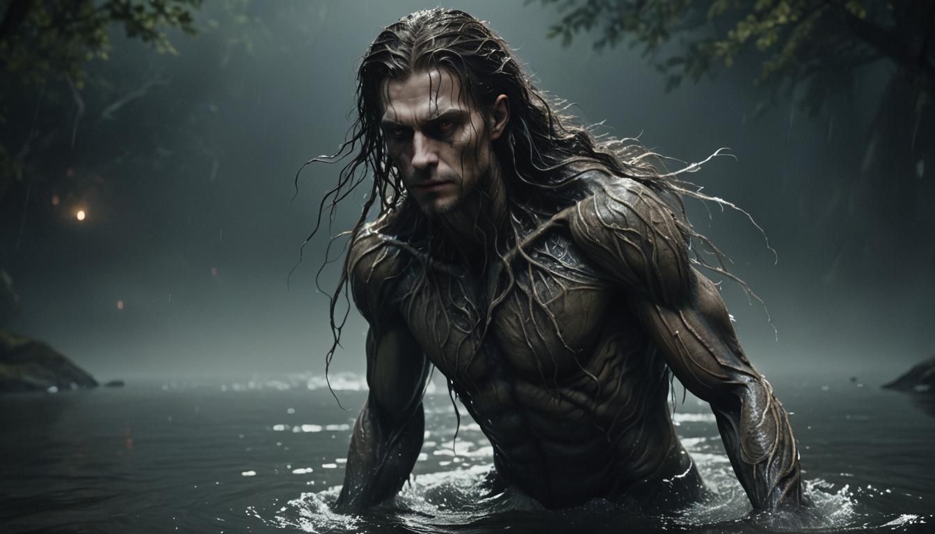 Twilight Humanoid: Cinematic, High-Contrast Image