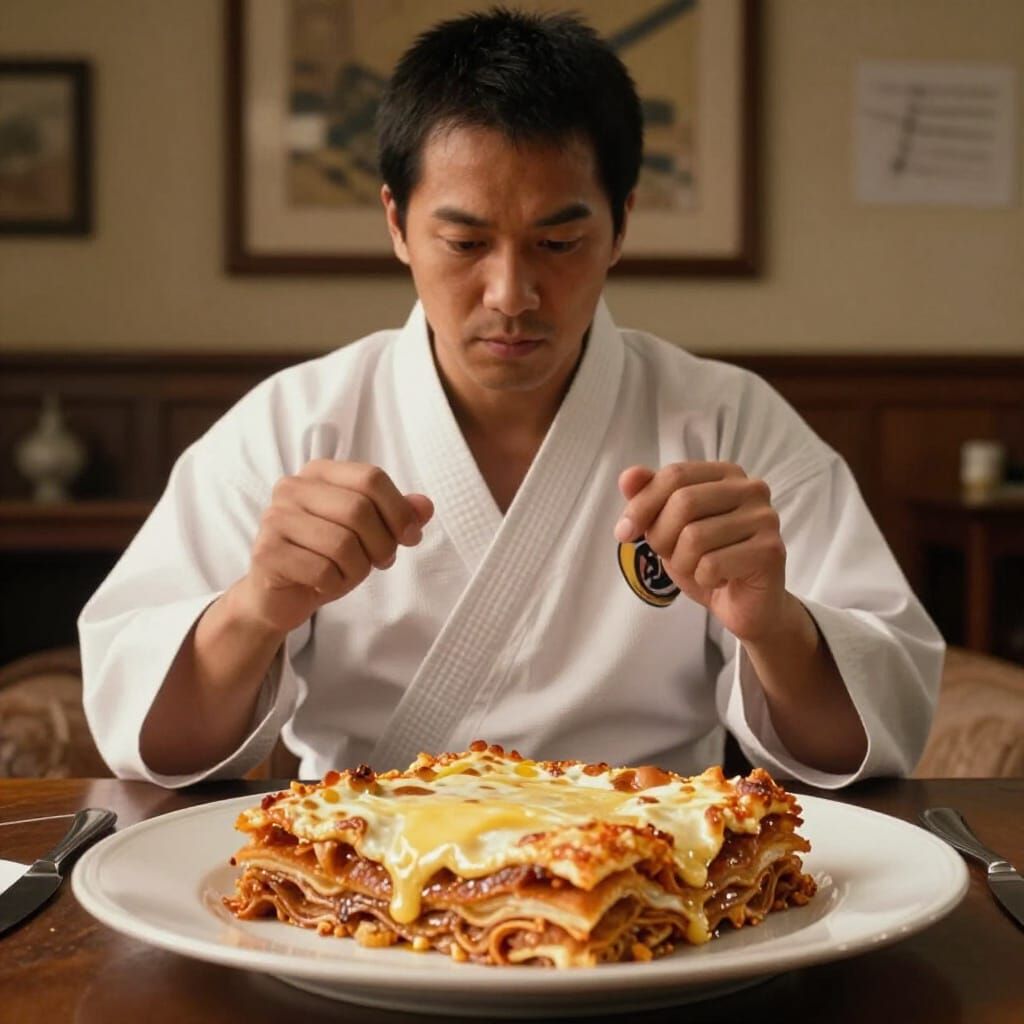 If this isn't the intro scene to a Karate film, then I will eat my hat, and a lasagna.