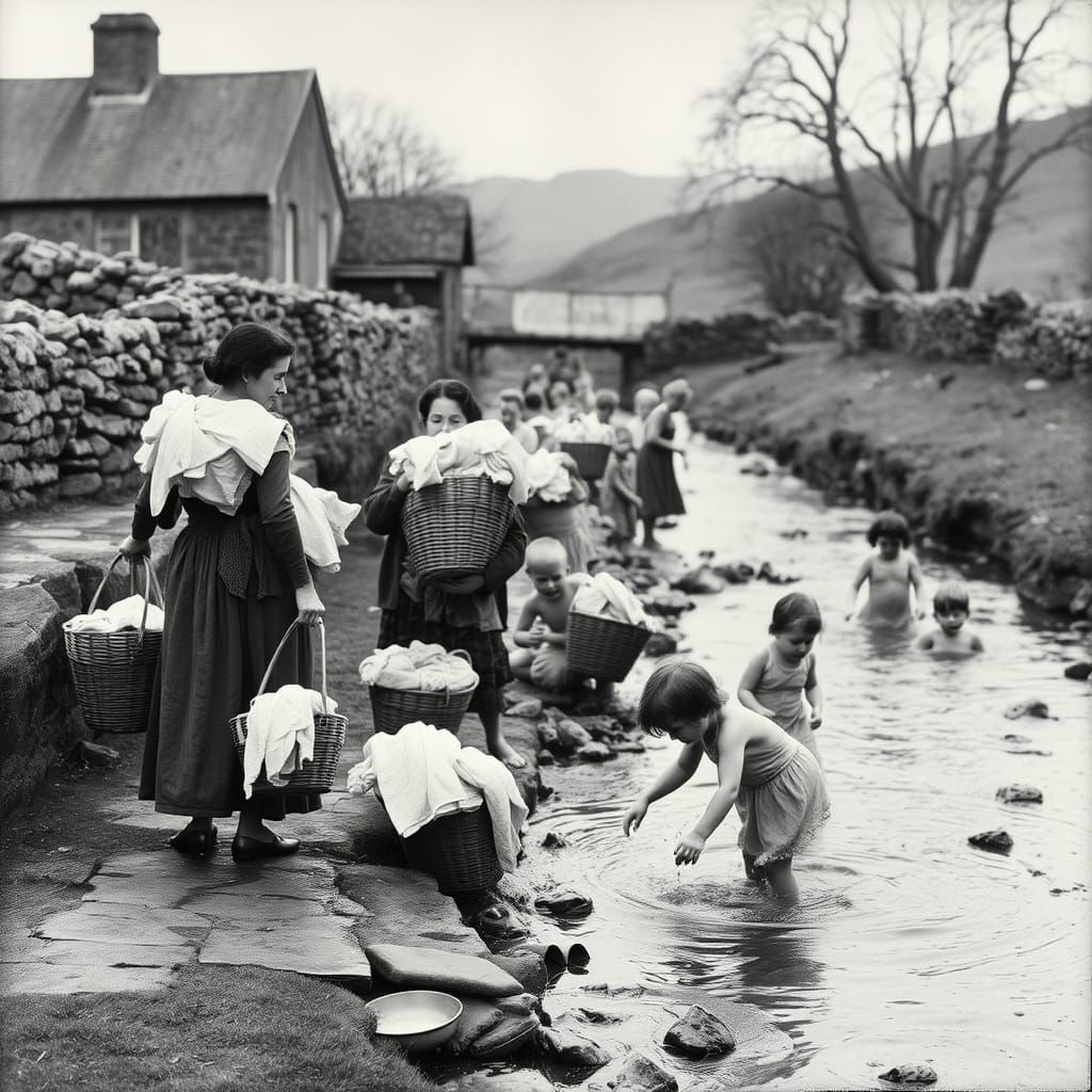 Laundry Day in 1890s Scotland