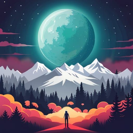 Majestic Unicorn Vector Art in Rolando Style