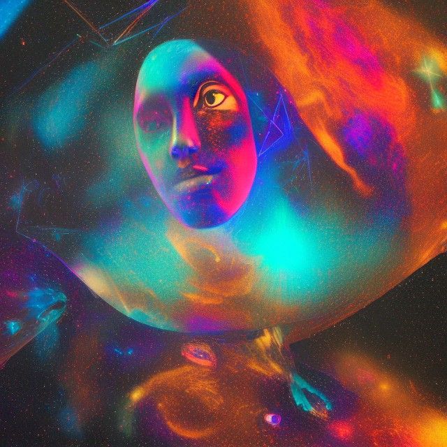 Onyx Development: Holographic Cosmic Astral Illustration