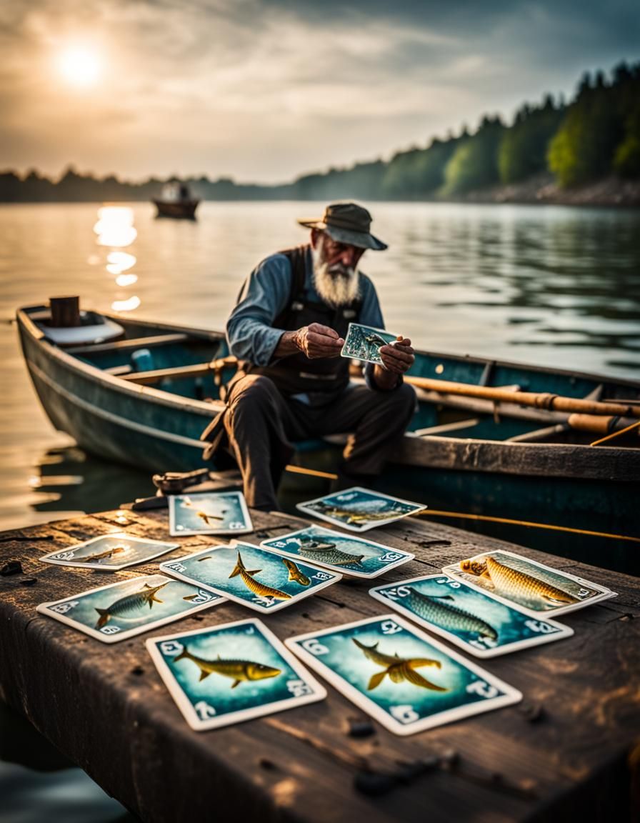 The Fisherman Tarot Card in Sharp Focus