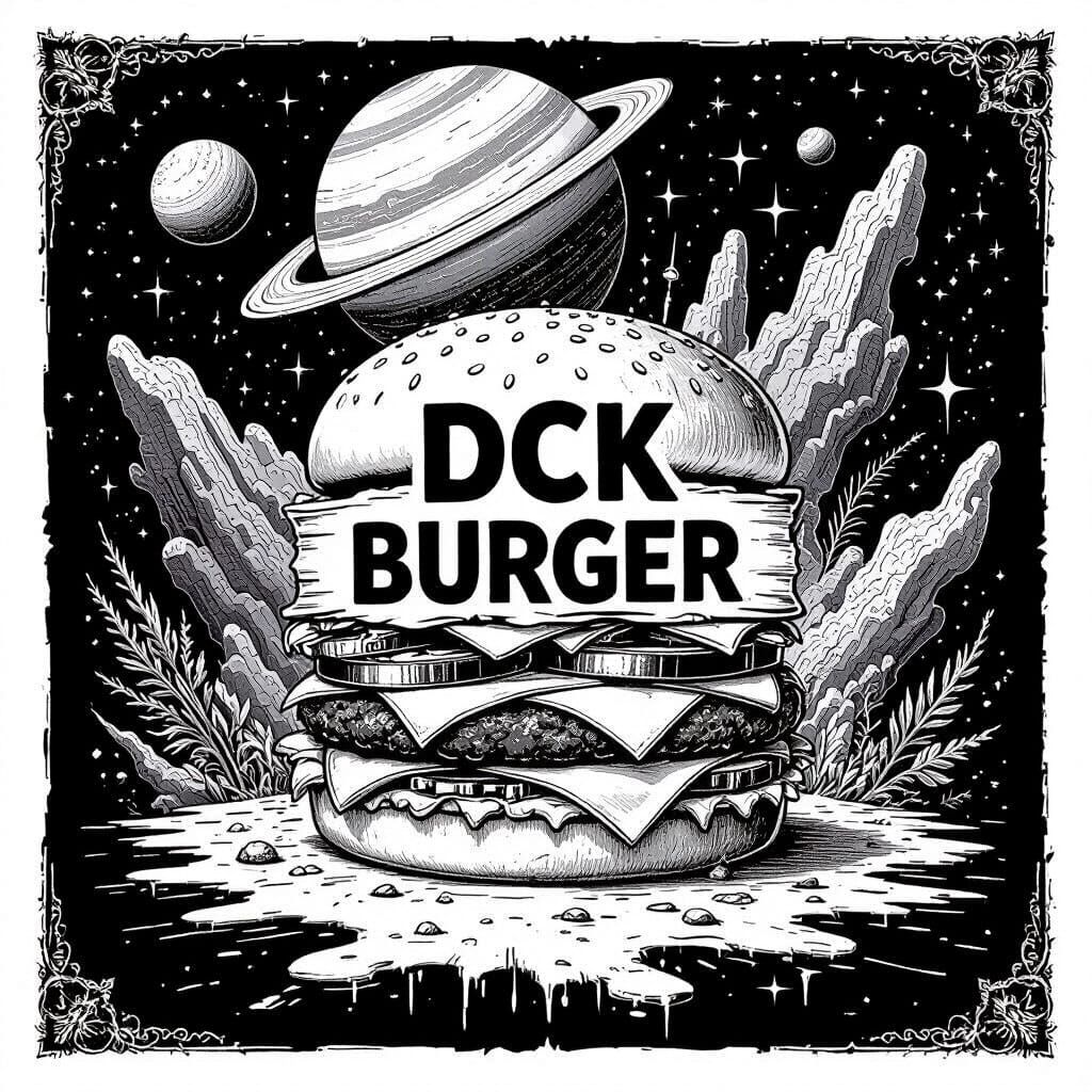 DCK BURGER Poster in Detailed Matte Painting Style