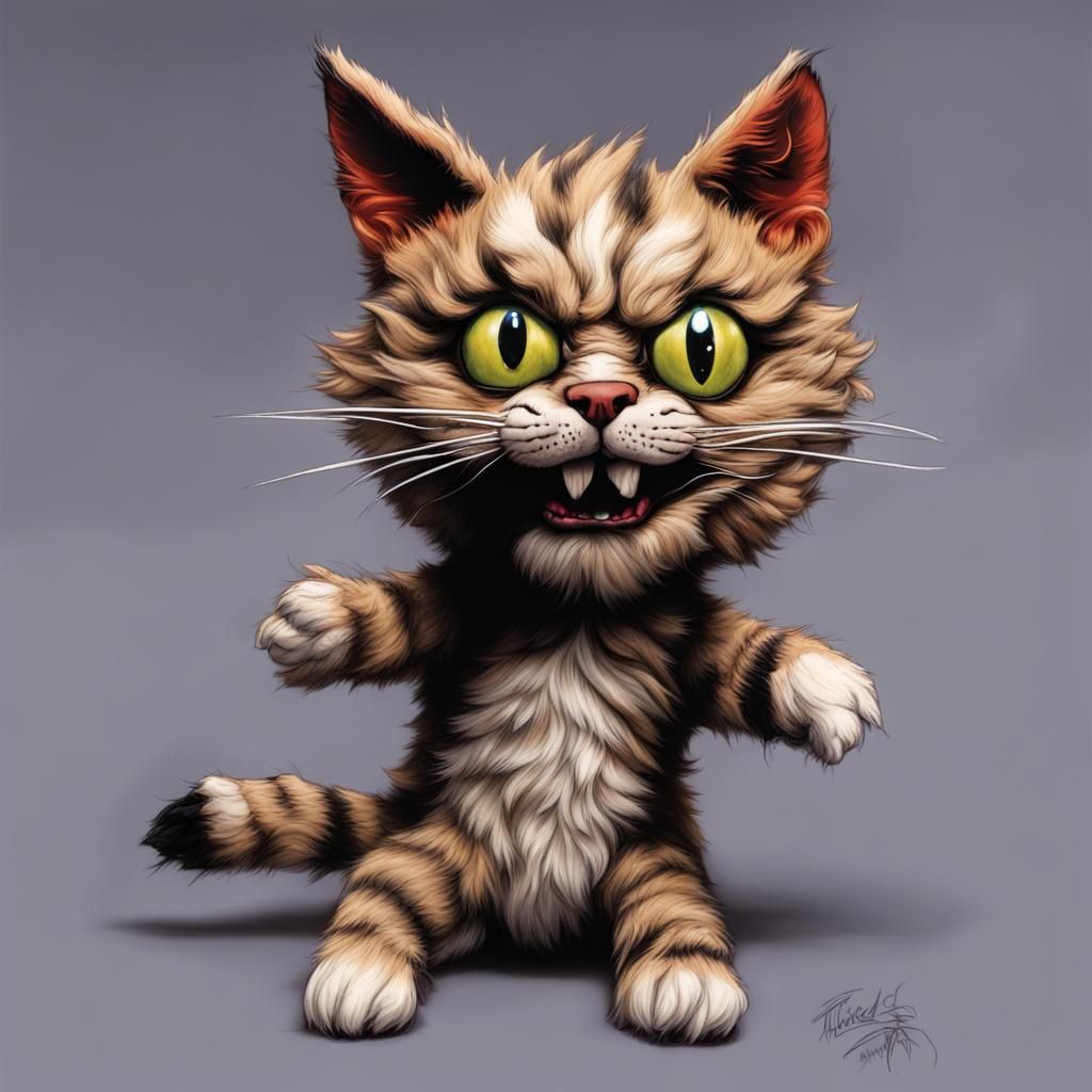 Sinister Aggressive Cat Hand Puppet