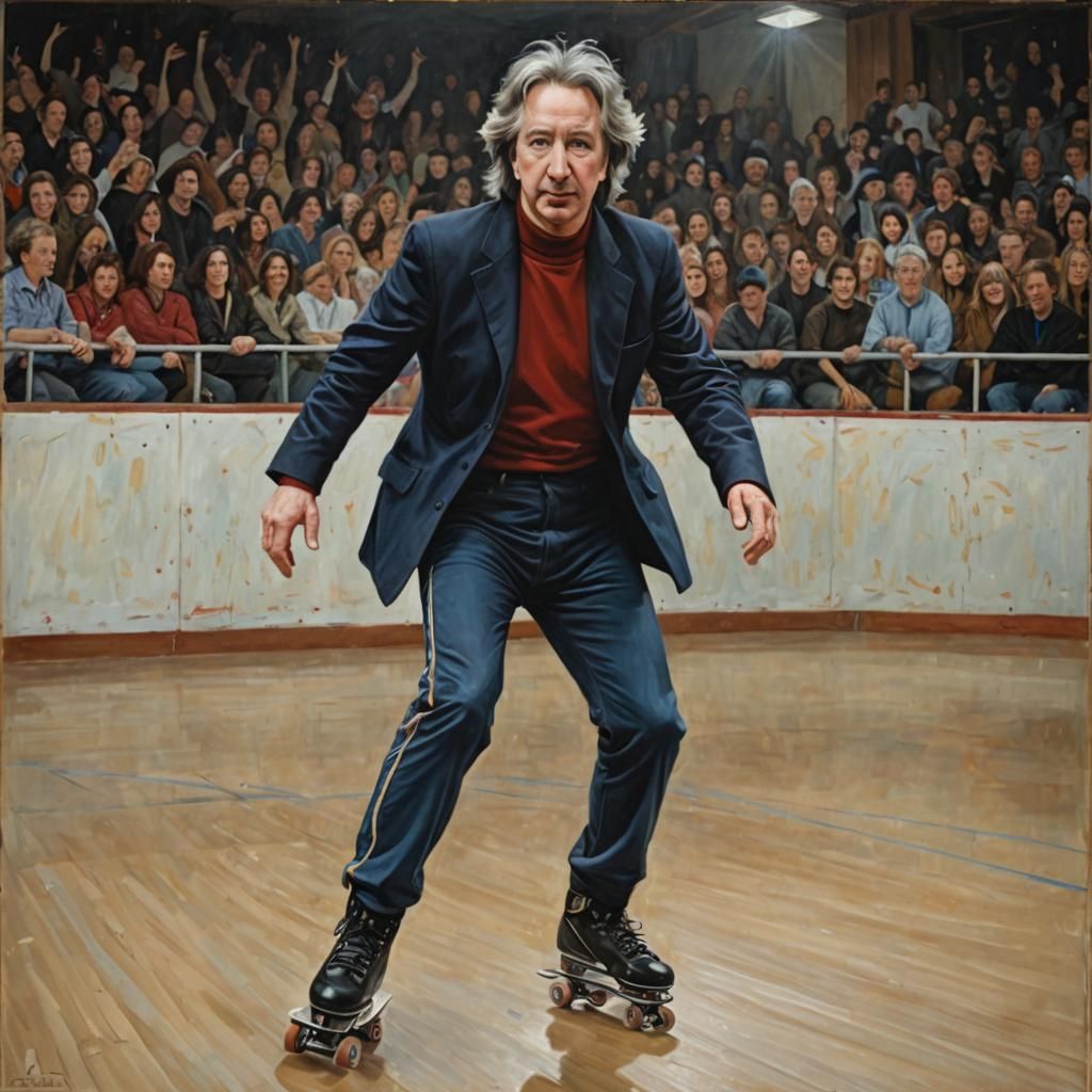 Regal Roller Skater in Elegant Style