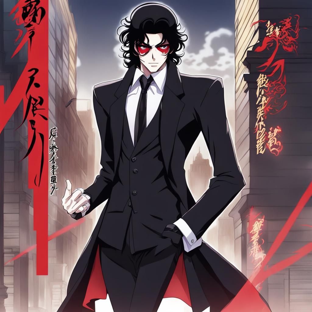 Muzan Kibutsuji as Michael Jackson in Anime Style