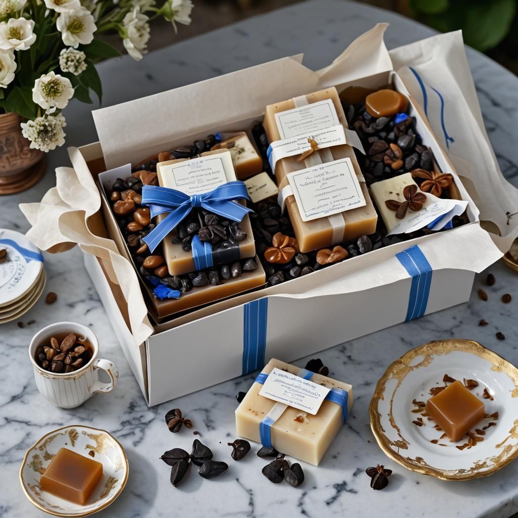 Chilli, Garlic, Parmesan Soap Overflowing from Box