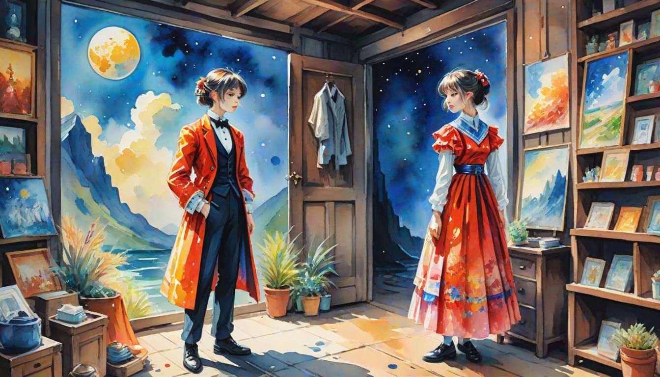 Impressionist Gouache: Mystical Closet Comet Costume