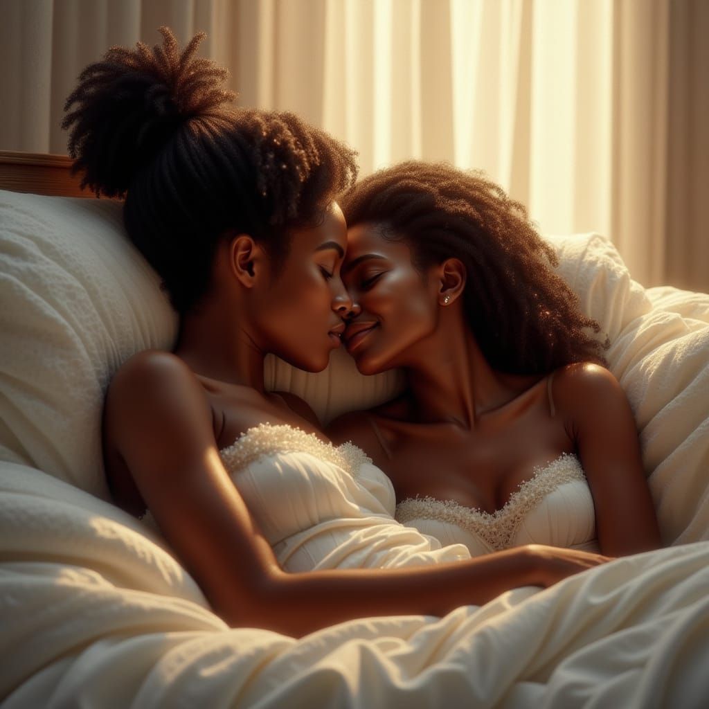 Tender Morning Embrace in Soft Light