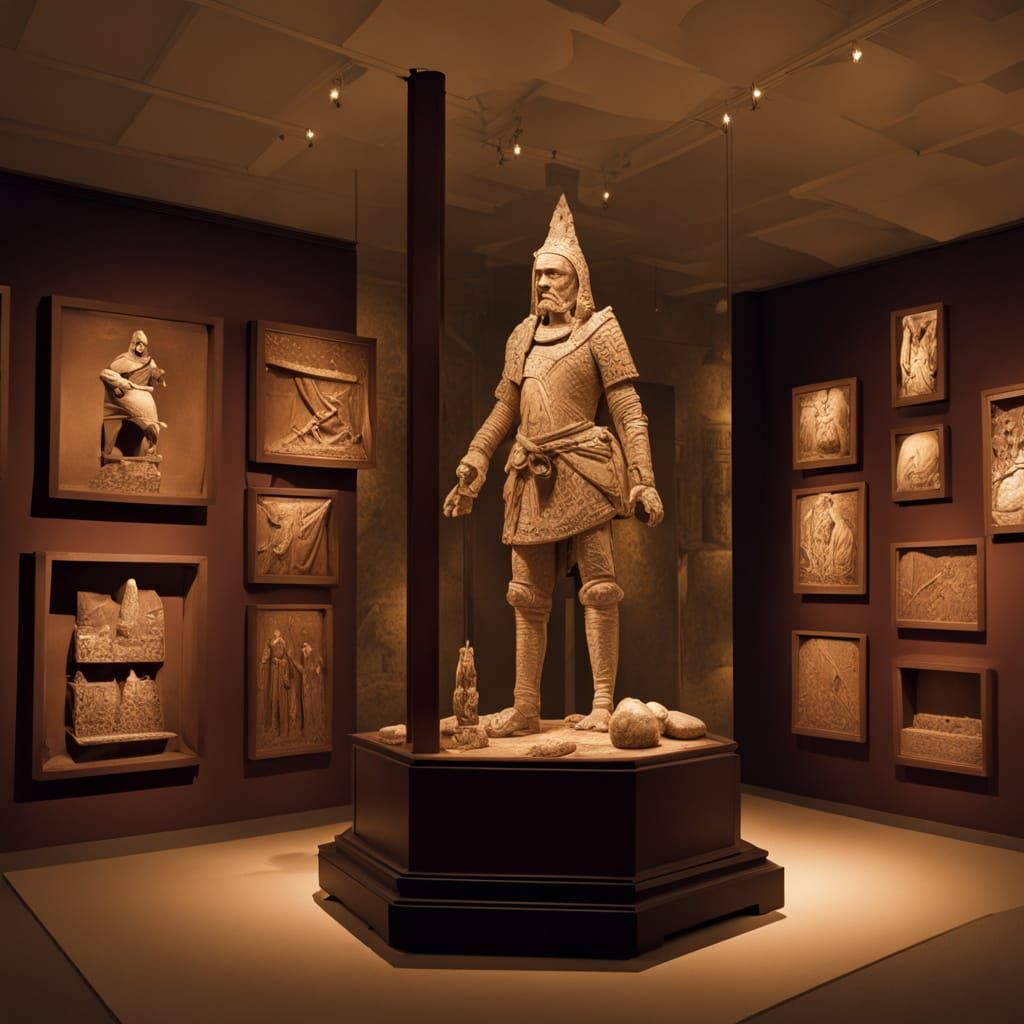 Forgotten Artifacts in Dimly Lit Chamber