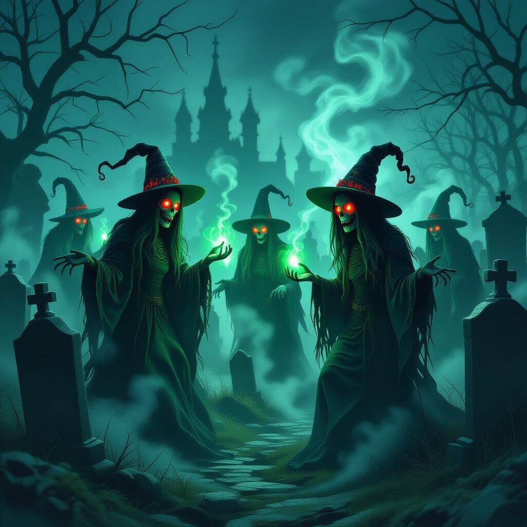 Undead Celebrate New Year's Eve in Eerie Cemetery