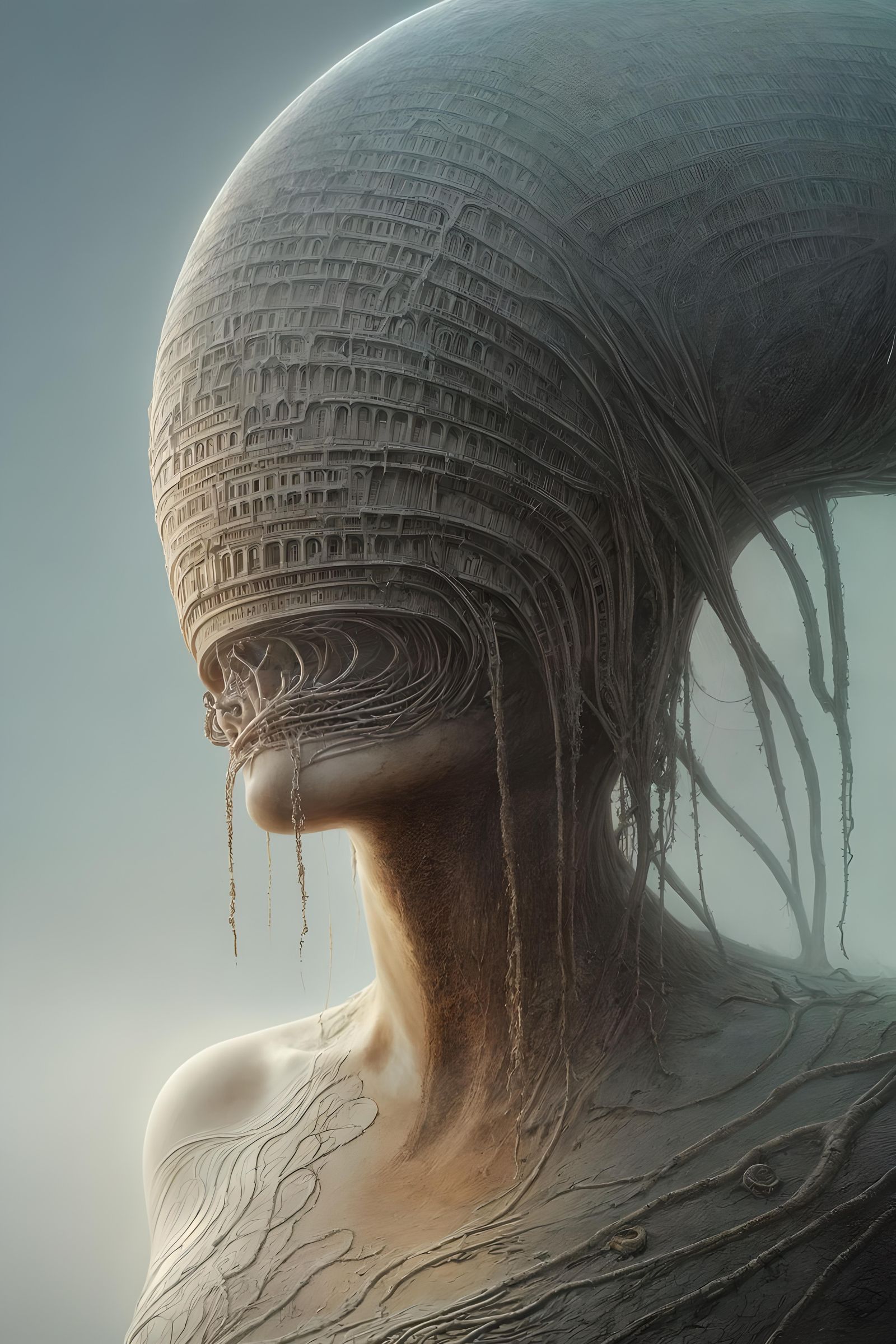 Eldritch Beauty: A Hyperrealistic Dark Fantasy Portrait