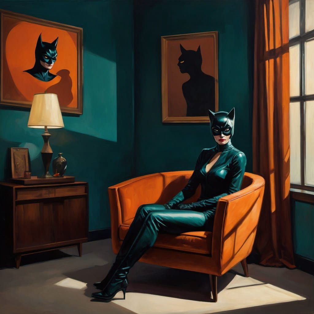 Catwoman's Secret Lair: Mid-Century Modern Hideout