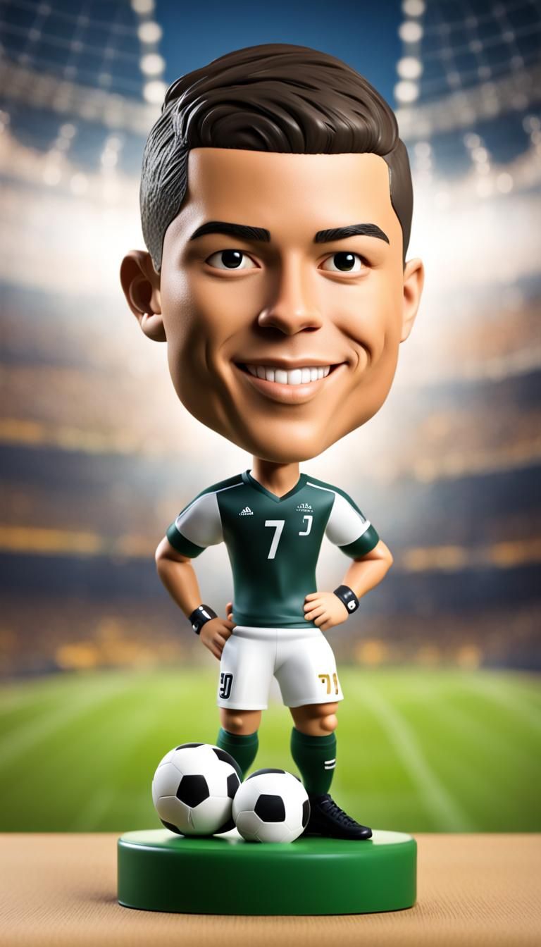 Bobblehead Sports Team with Stadium Bokeh
