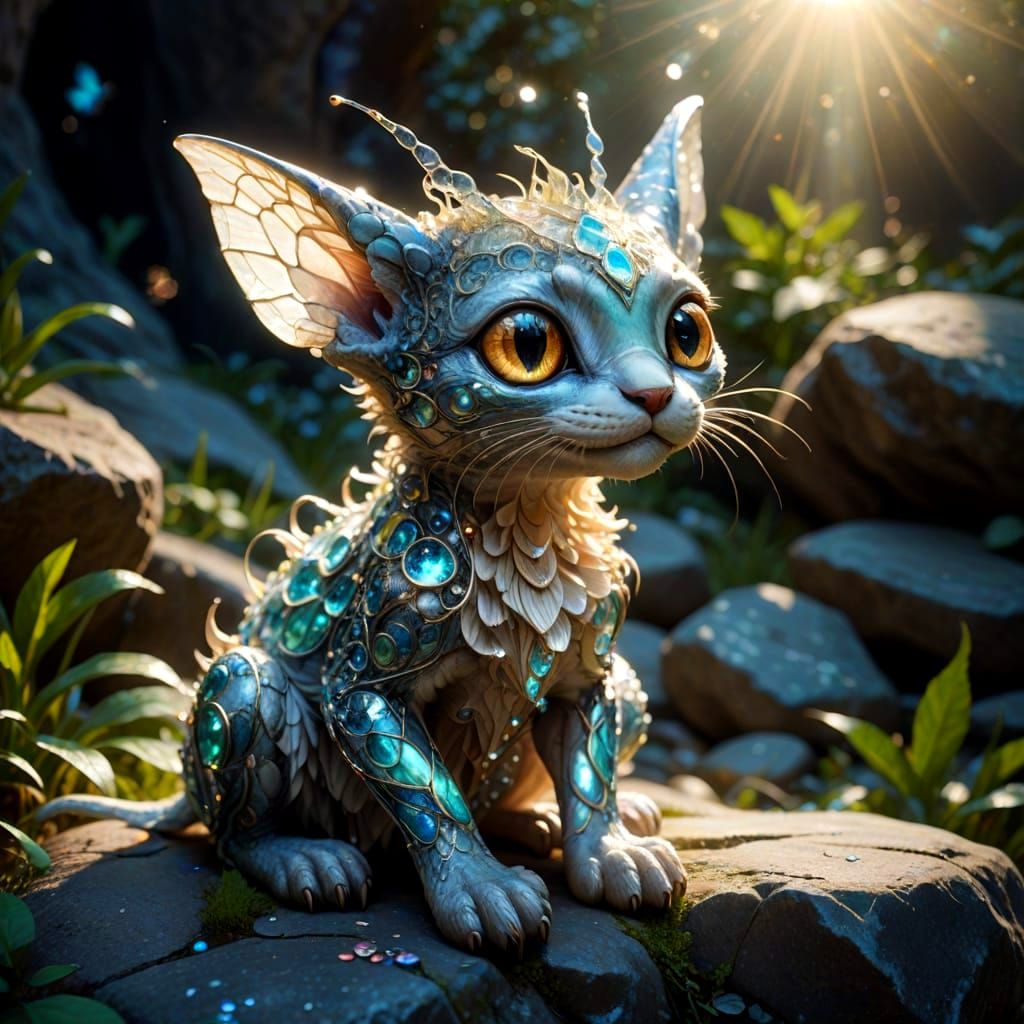 Enchanted Fairy Kitten Radiates Sunshine