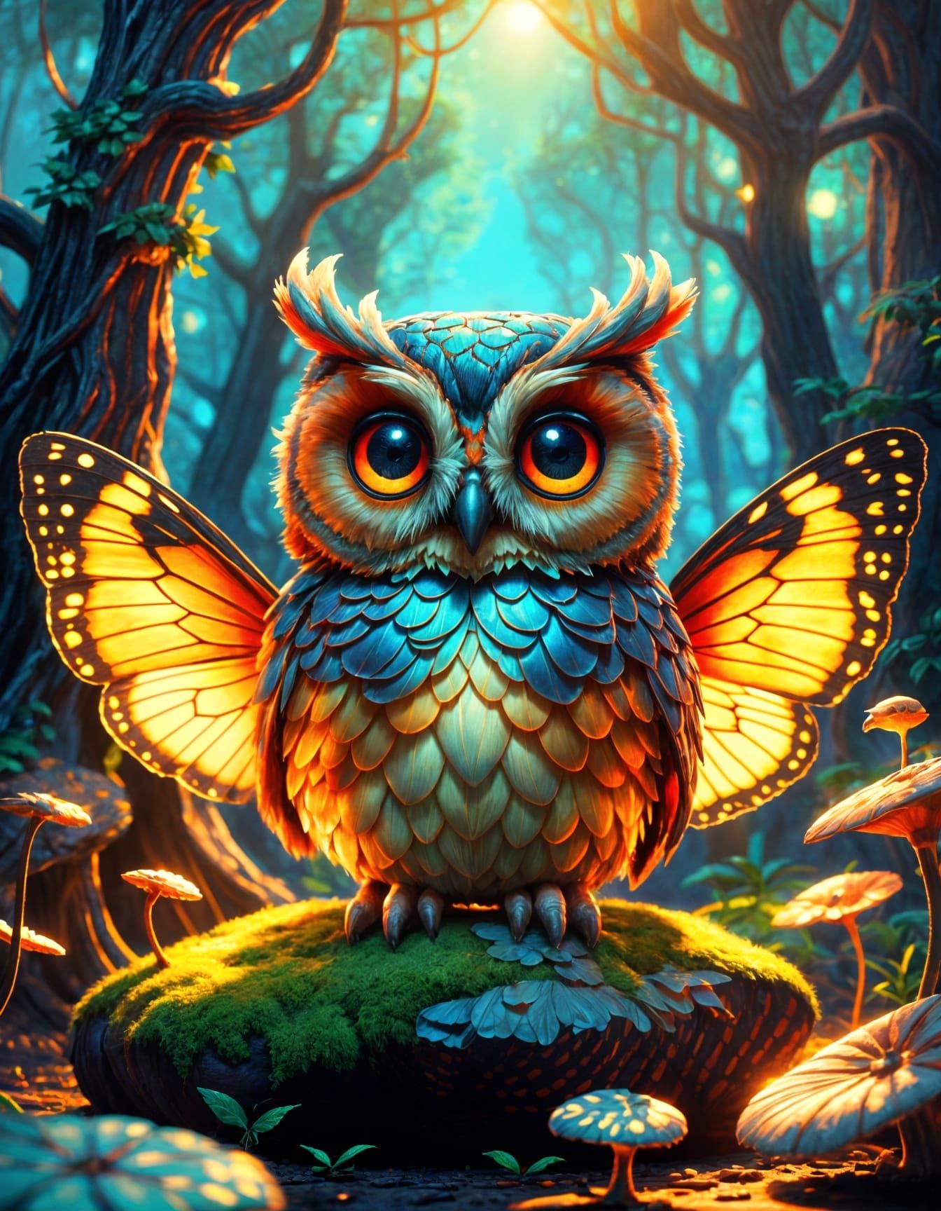 Cute owl-butterfly hybrid