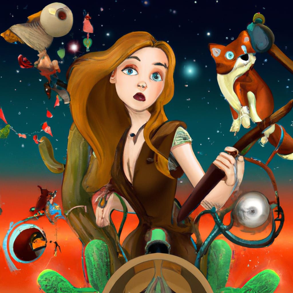 tall cowgirl long auburn hair in the desert singing at night...