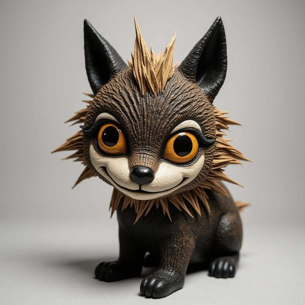 Stone Age Wolf Totem Silhouette