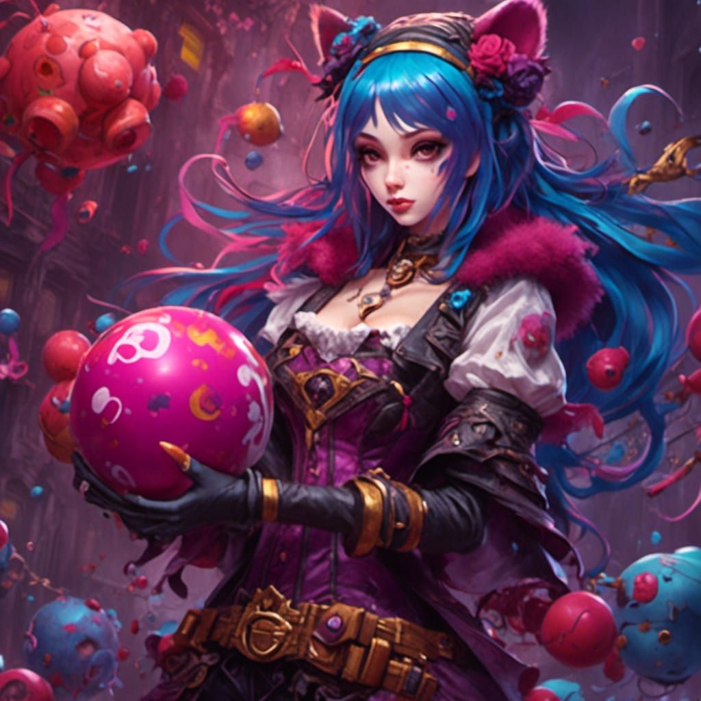 Jinx from League of Legends in Graffiti Style