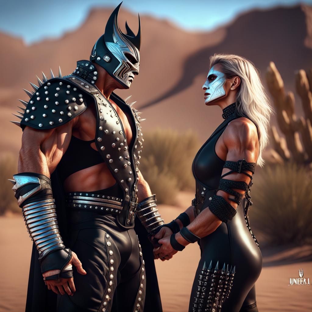 Road Warrior Hawk Embraced in Desert Landscape