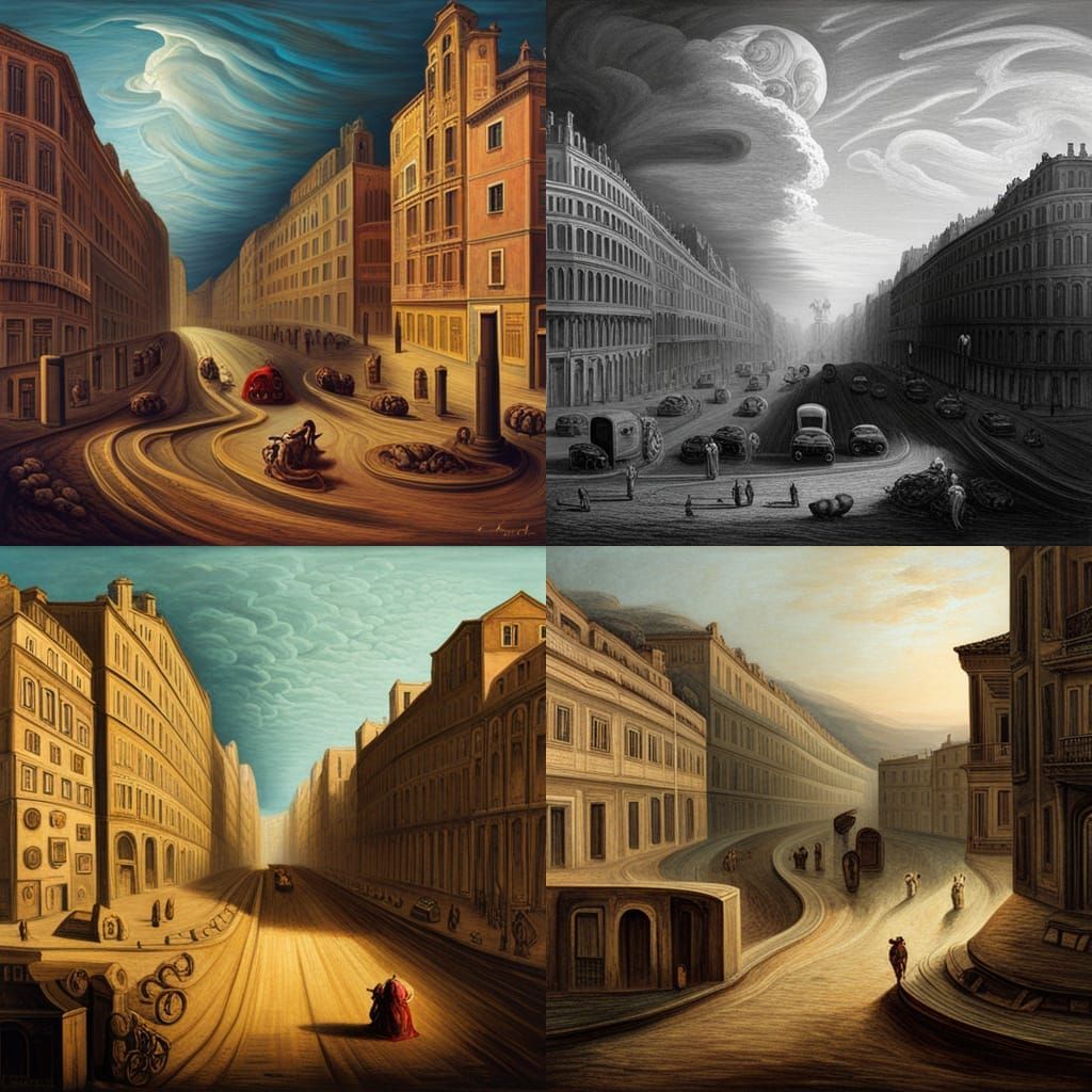 Fiat Abarth in Gustave Dore Style