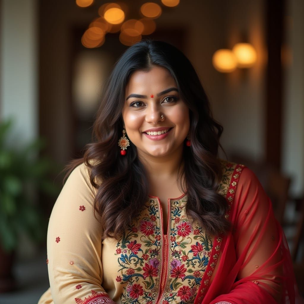 Pakistani Woman Portrait in National Geographic Style